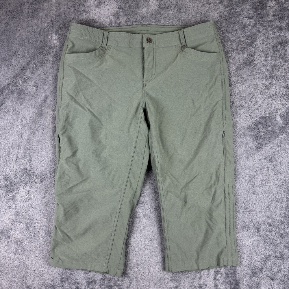 Kuhl Trekr Kapri Pants Women's Olive Hiking Outdoor Capri Cropped Size 12